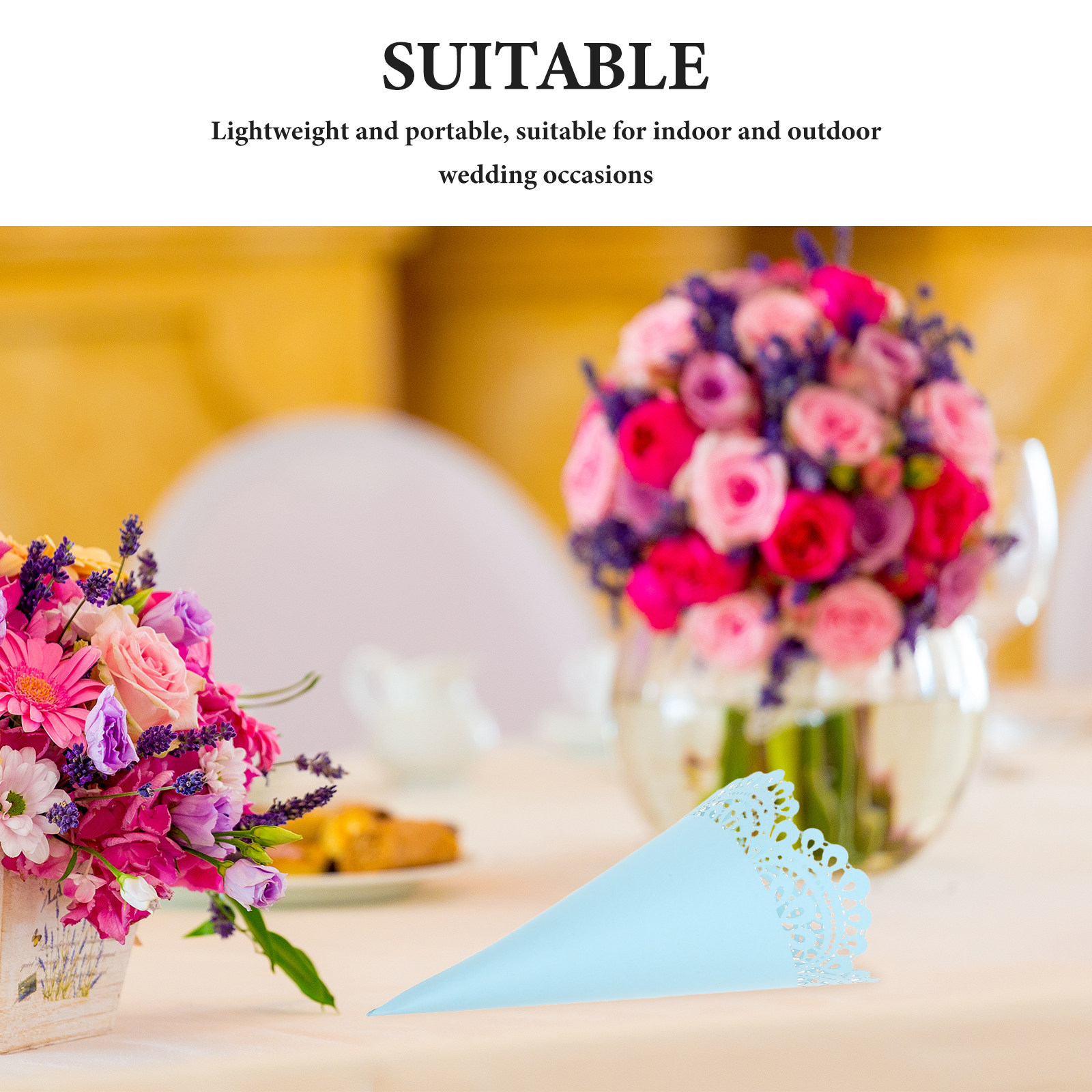50 adet Düğün Konfeti Konileri - Papercraft Supply Confetti incelemesi ve fiyatı