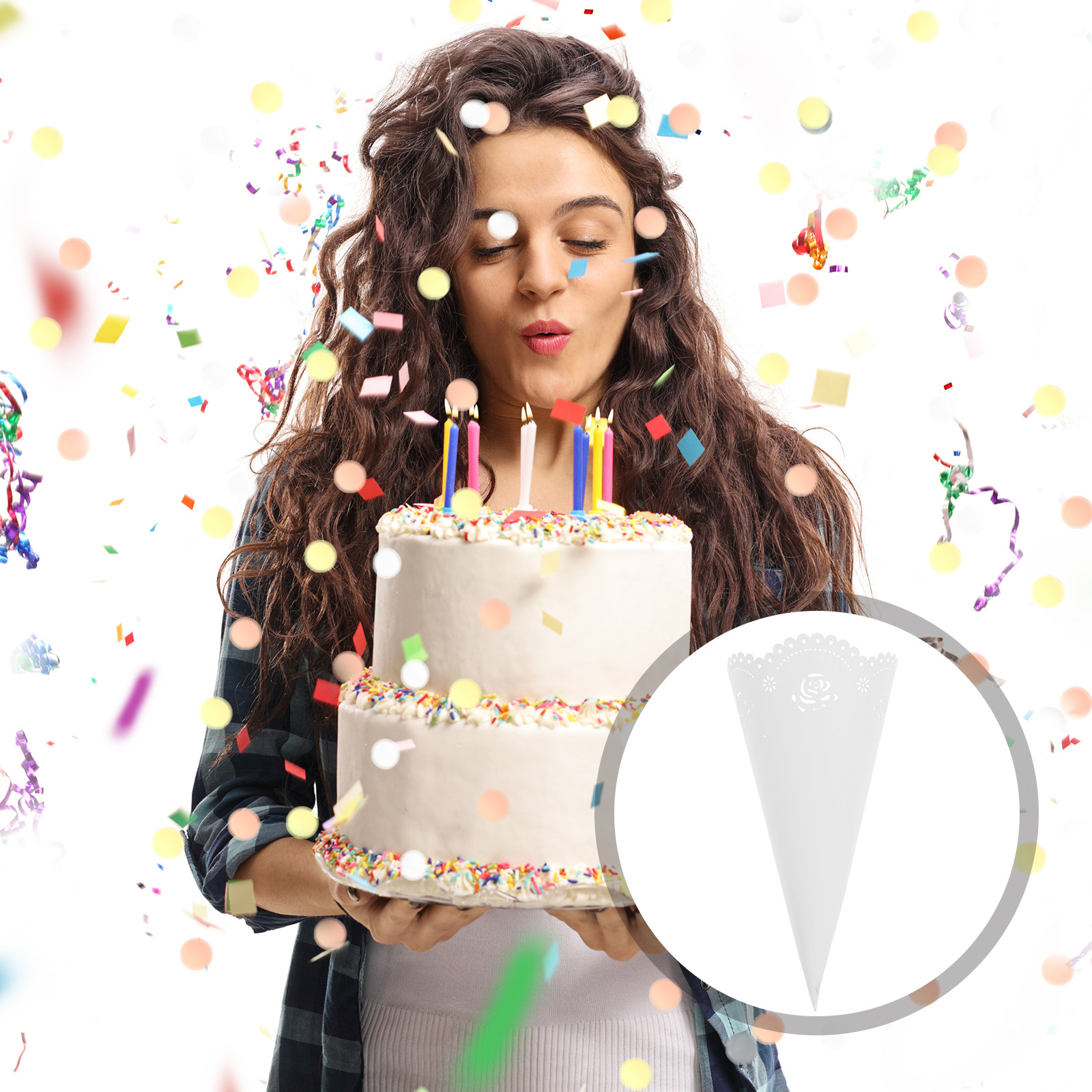 20 Adet Oyuk Konfeti Tutucu, P - Papercraft Supply Confetti incelemesi ve fiyatı